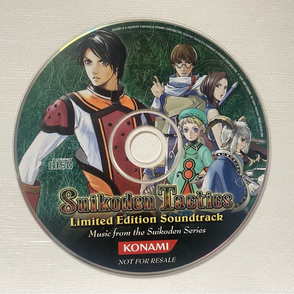 Suikoden Tactics Limited Edition Soundtrack CD